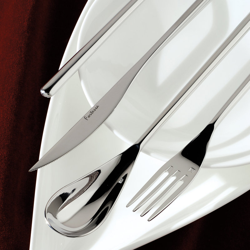 Fortessa Dragonfly 5 Piece 18/10 Stainless Steel Flatware Set